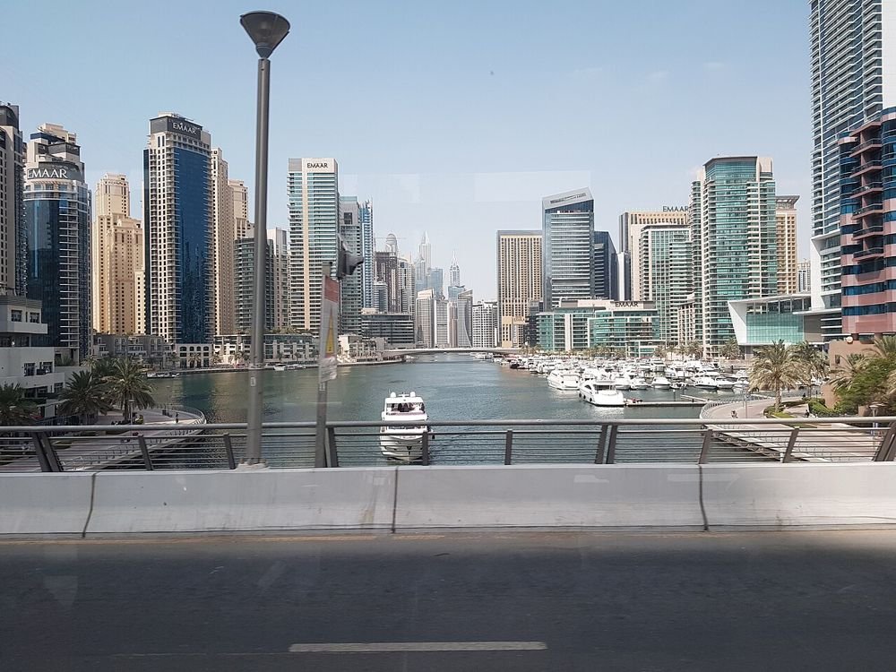 Apartment buildings around Dubai Marina
